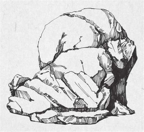 岩石石頭畫法